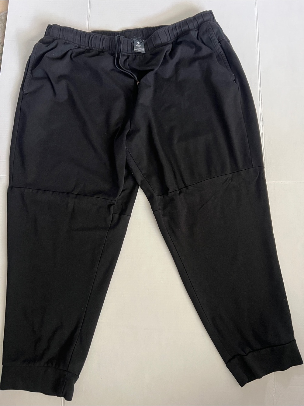 Men's Black Performance Jogger Pants with Elastic Waist